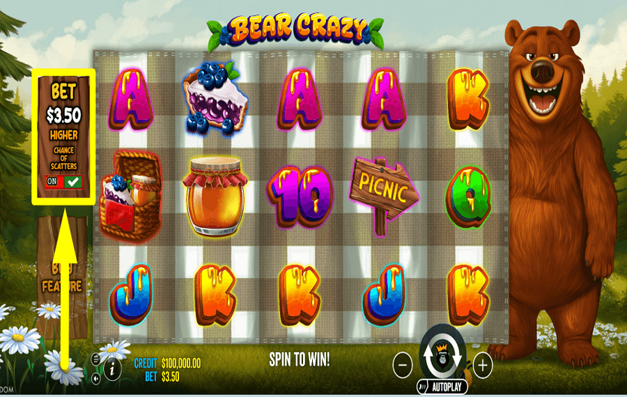 Bear Crazy ASIGNAR APUESTA ANTE.