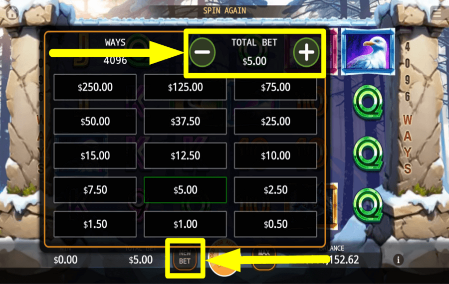 Bear Paw Legend DETERMINE YOUR BET.