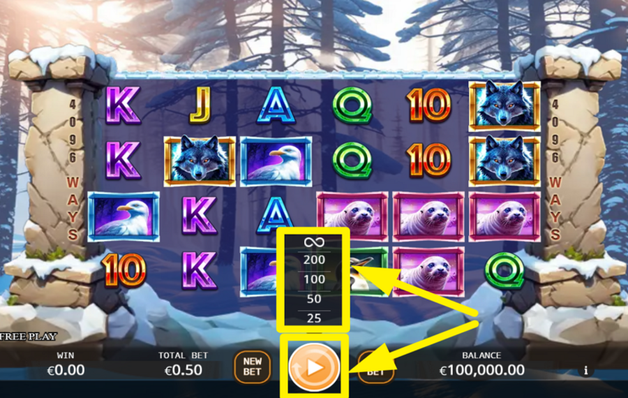Bear Paw Legend Plus USE AUTOMATED SPINS.