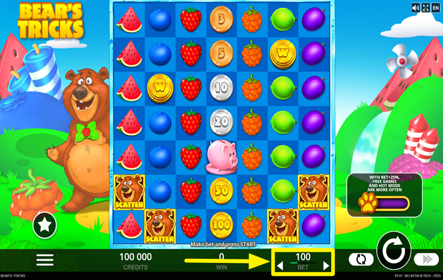 Bears Tricks MODIFICA LA TUA SCOMMESSA.