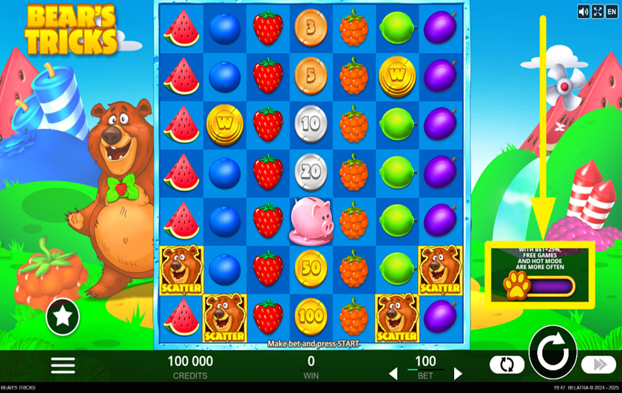 Bears Tricks AUMENTA LA TUA SCOMMESSA!