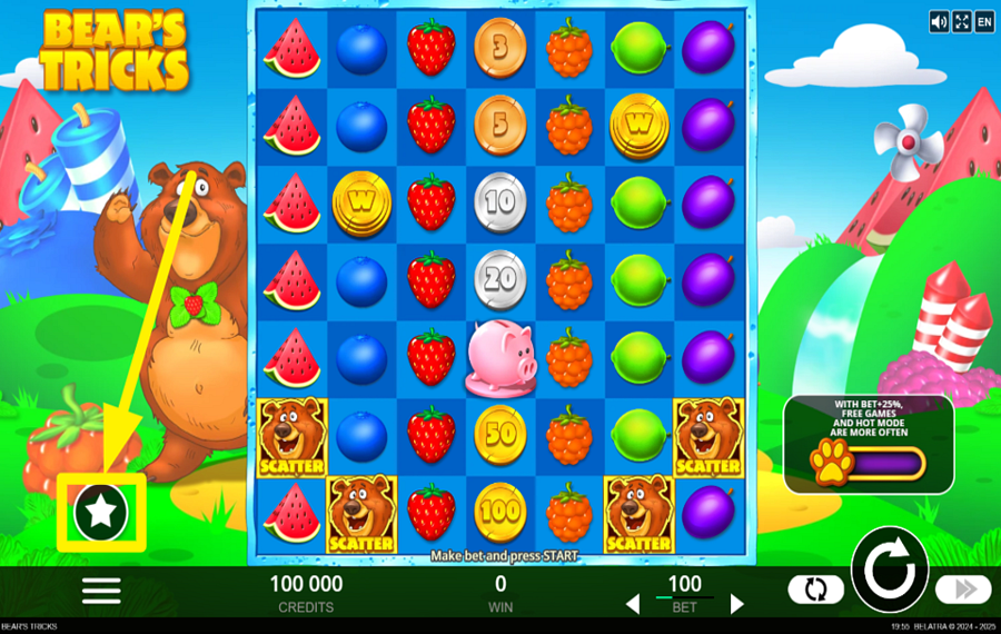 Bears Tricks SBLOCCA UNA FUNZIONE BONUS.