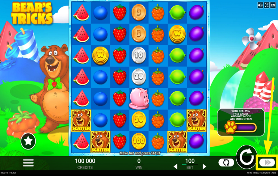 Bears Tricks AUMENTA IL GIOCO.