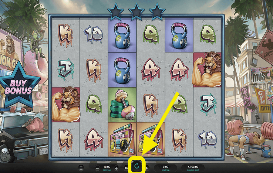 Beast Mode Haga clic o toque el botón “Girar”.