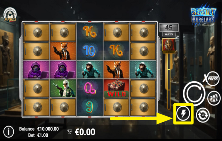 Beastly Burglars УСКОРЯЙТЕ ВРАЩЕНИЕ.