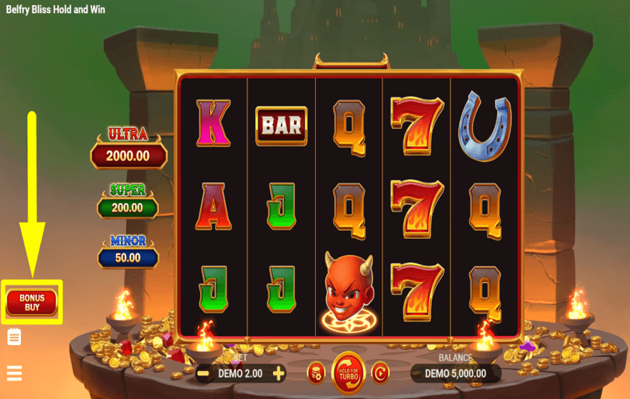 Belfry Bliss Hold and Win RÉCLAMEZ LE BONUS.