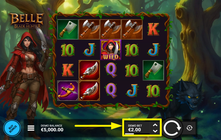 Belle the Blade Hunter CHOISISSEZ LE MONTANT TOTAL DE VOTRE MISE.