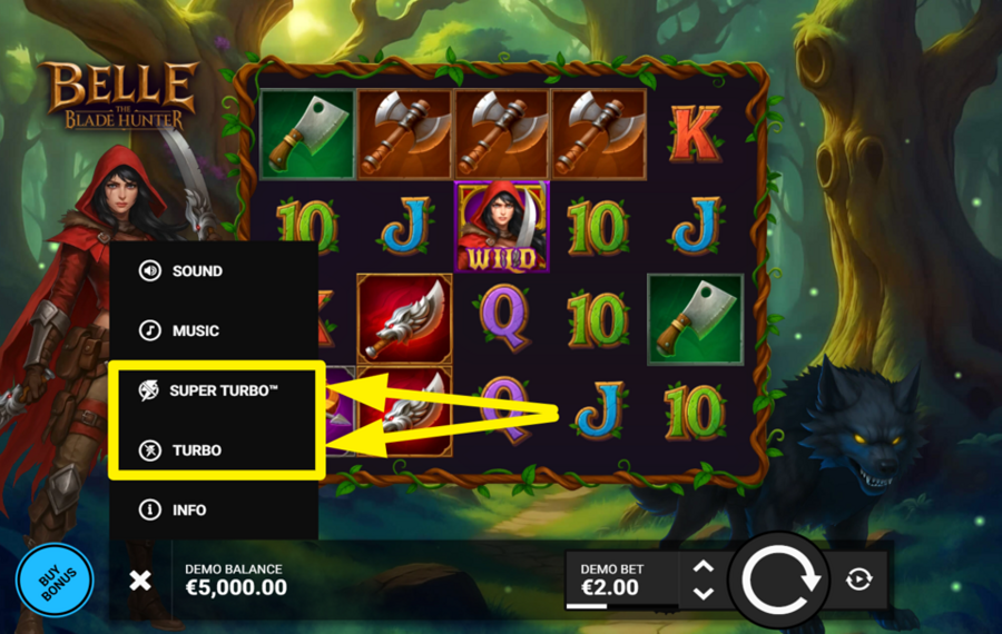 Belle the Blade Hunter ACCÉLÉRER LE DÉPLACEMENT DE LA BOBINE.