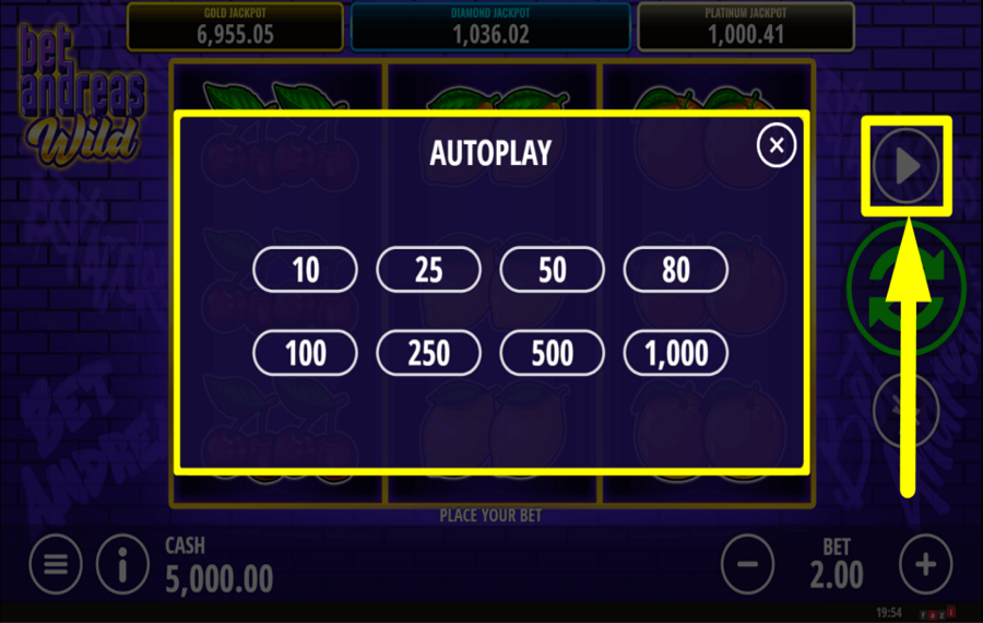 Bet Andreas Wild CONTINUE AUTOMATICALLY.