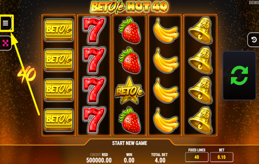 Bet Ole Hot 40 DECIDE ON YOUR STAKE.