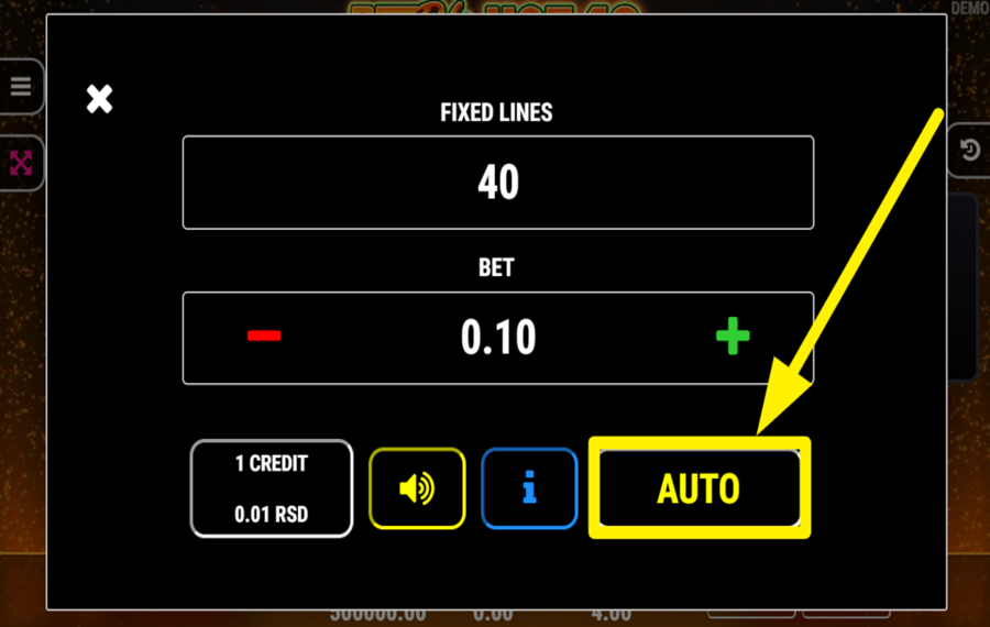 Bet Ole Hot 40 UTILIZE AUTOPLAY.