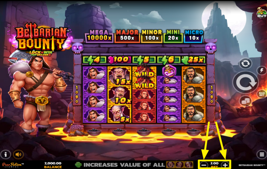 Betbarian Bounty ВЫБЕРИТЕ ОБЩУЮ СТАВКУ.