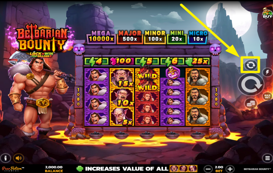 Betbarian Bounty ИСПОЛЬЗУЙТЕ ФУНКЦИЮ АВТОВОСПРОИЗВЕДЕНИЯ.