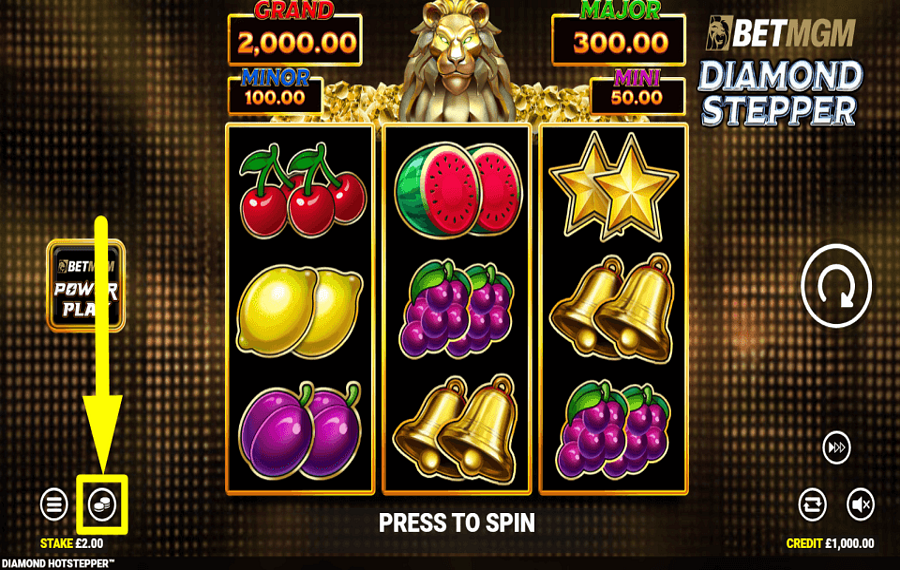 BetMGM Diamond Stepper PLACE YOUR BET.