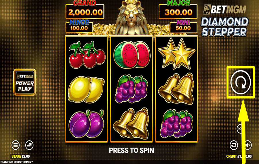 BetMGM Diamond Stepper PLAY FOR REWARDS.