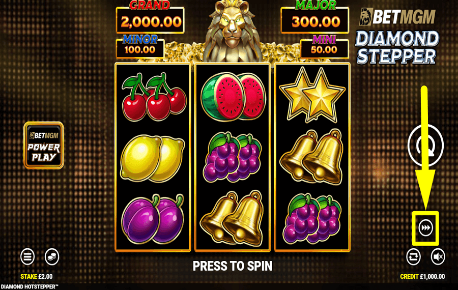 BetMGM Diamond Stepper PICK UP YOUR PACE.