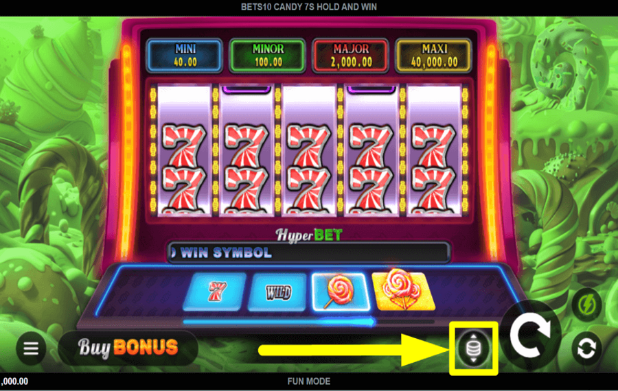 Bets10 Candy 7s Hold and Win НАЗНАЧИТЬ СУММУ СТАВКИ.