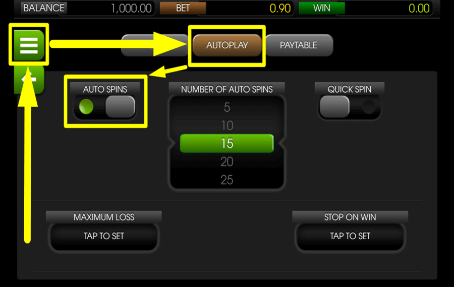 BetSoft Genies Fortune ACTIVER LES TOURS AUTOMATIQUES.