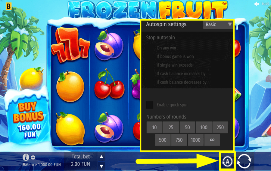 BGaming Frozen Fruit ВРАЩЕНИЕ АВТОМАТИЧЕСКОЕ.