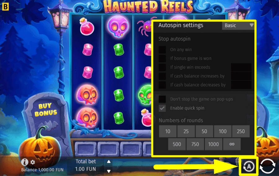 BGaming Haunted Reels АКТИВИРУЙТЕ АВТОВОСПРОИЗВЕДЕНИЕ.