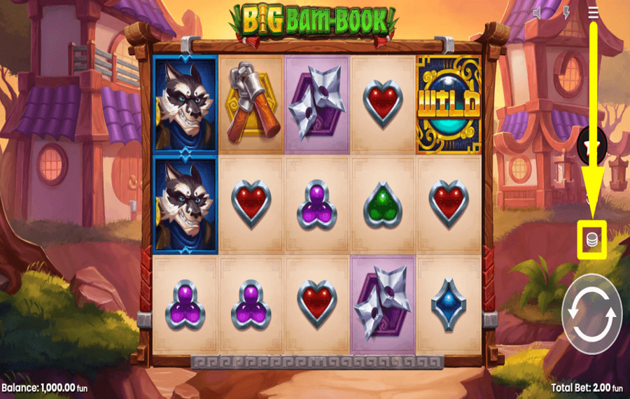 Big Bam Book SET THE TOTAL BET.