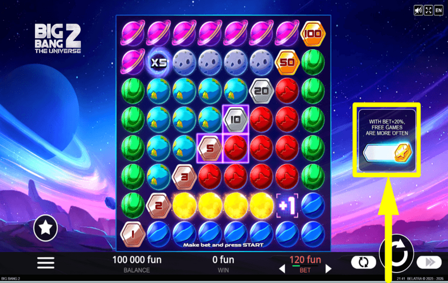 Big Bang 2 The Universe СТАВЬТЕ БОЛЬШЕ МОНЕТ.