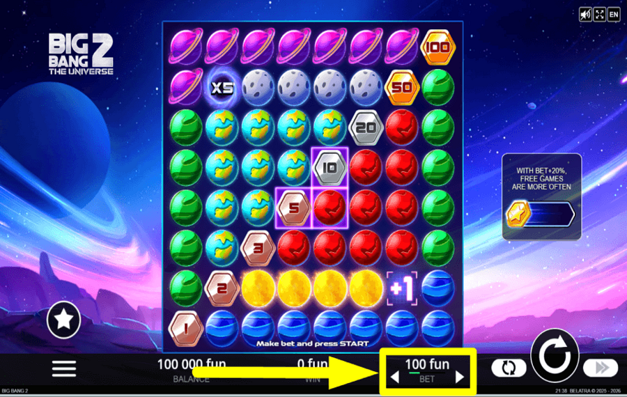 Big Bang 2 The Universe ВЫБЕРИТЕ СВОЮ СТАВКУ.