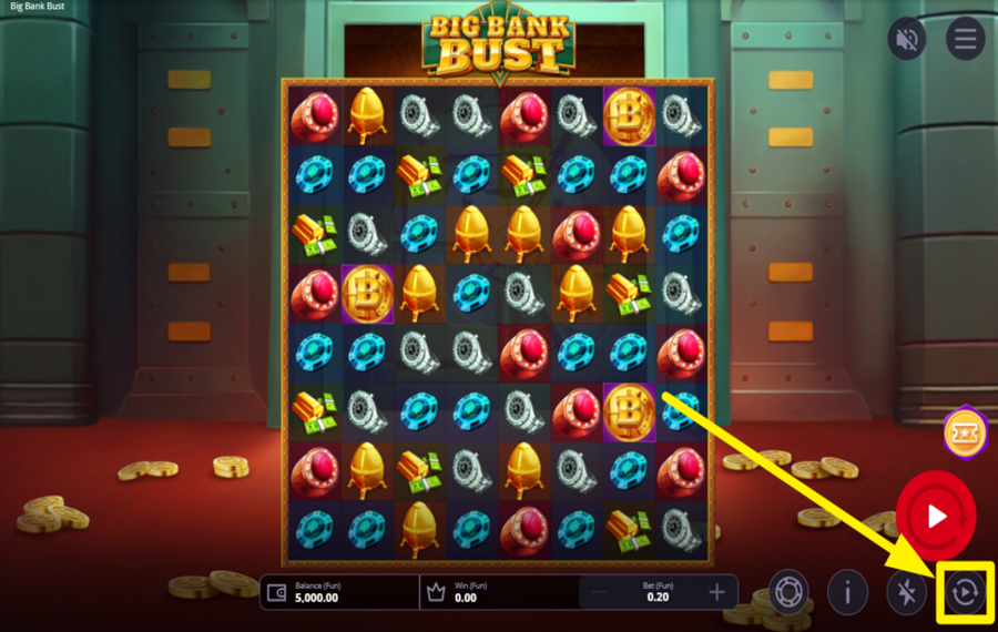 Big Bank Bust AVVIA I GIRI AUTOMATICI.