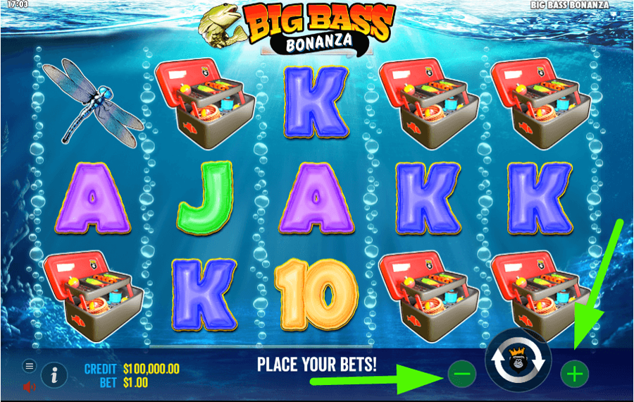 Big Bass Bonanza Choose your bet amount.