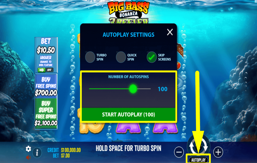 Big Bass Bonanza 3 Reeler AUTOMATE REEL SPINS.