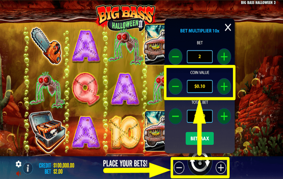 Big Bass Halloween II WÄHLEN SIE IHRE MÜNZEN AUS.