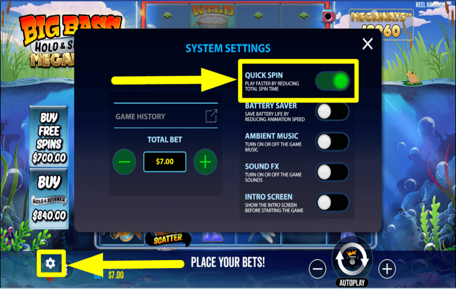 Big Bass Hold And Spinner Megaways VÉRIFIEZ LA VITESSE DU JEU.