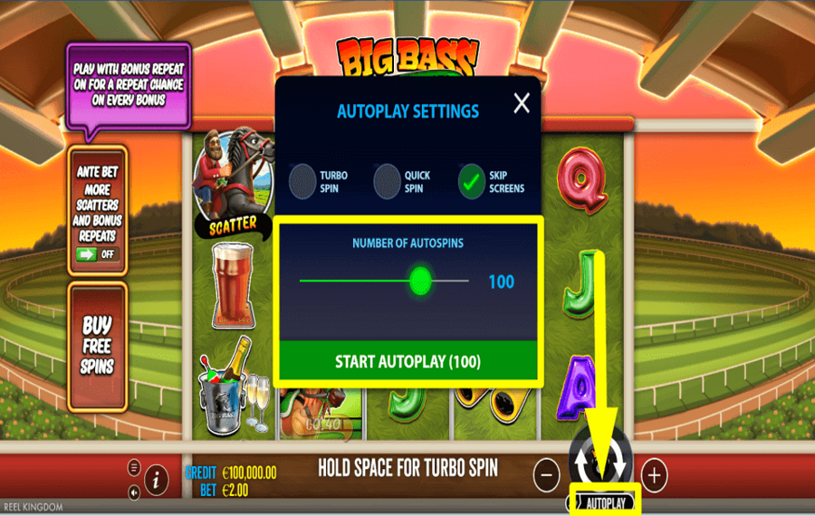 Big Bass Raceday Repeat APPLY AUTOPLAY.