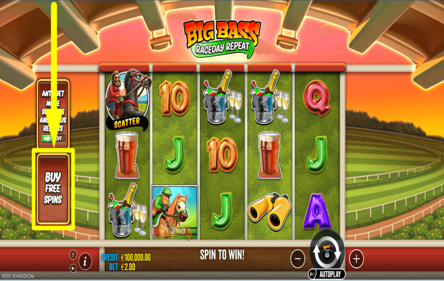 Big Bass Raceday Repeat ACQUIRE EXTRA TURNS.