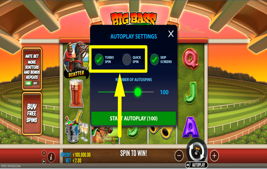 Big Bass Raceday Repeat ACTIVATE TURBO MODE.