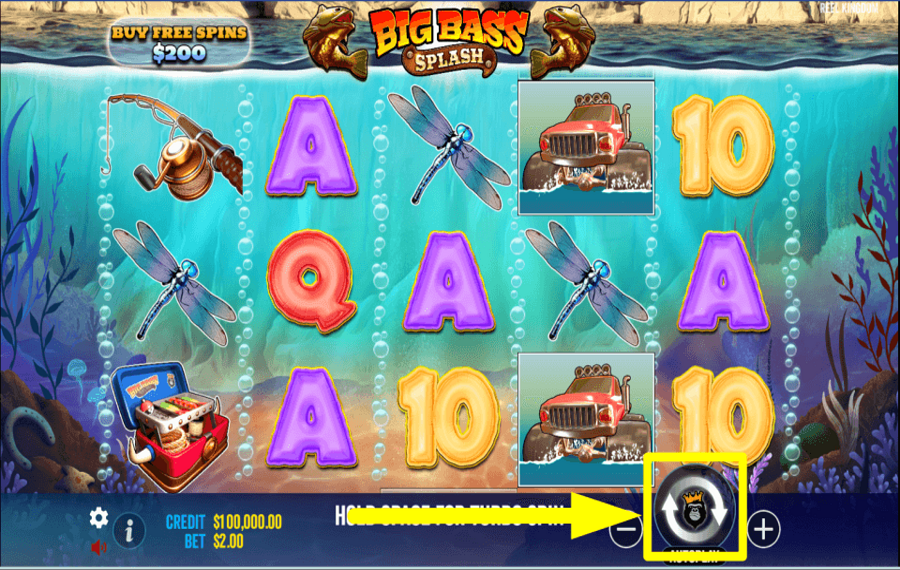 Big Bass Splash START THE GAME.