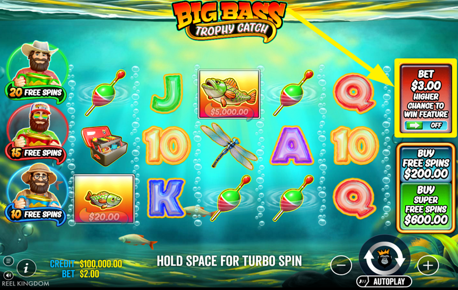 Big Bass Trophy Catch ENABLE THE BET BOOST.