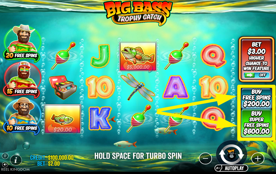 Big Bass Trophy Catch BUY FREE SPINS.