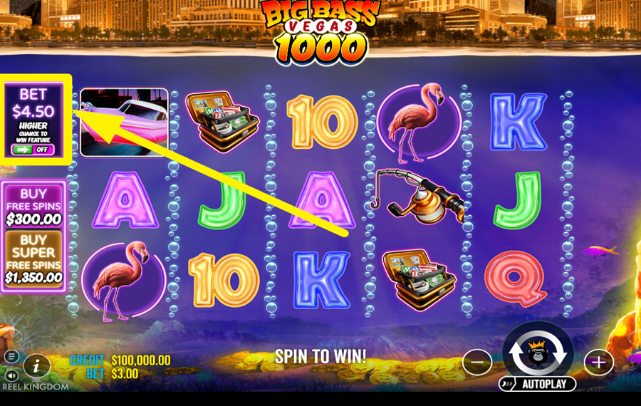 Big Bass Vegas 1000 ATTIVA LA SCOMMESSA ANTE.