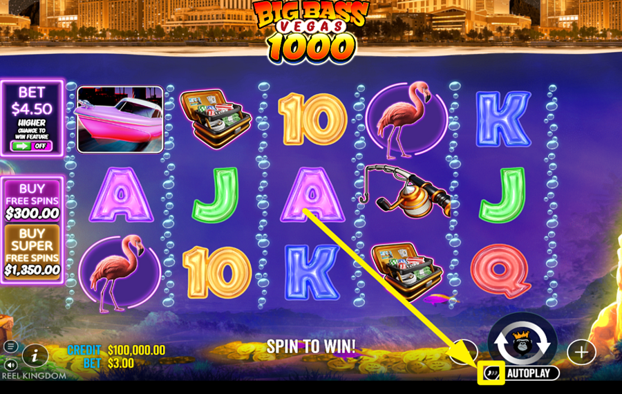 Big Bass Vegas 1000 CAMBIARE LA VELOCITÀ.