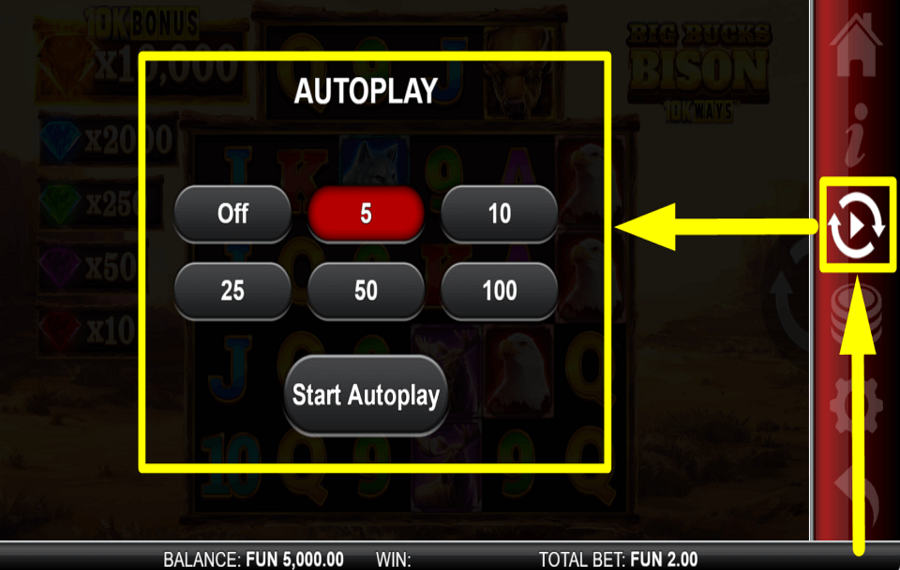 Big Bucks Bison 10k Ways ИСПОЛЬЗУЙТЕ АВТОВОСПРОИЗВЕДЕНИЕ.