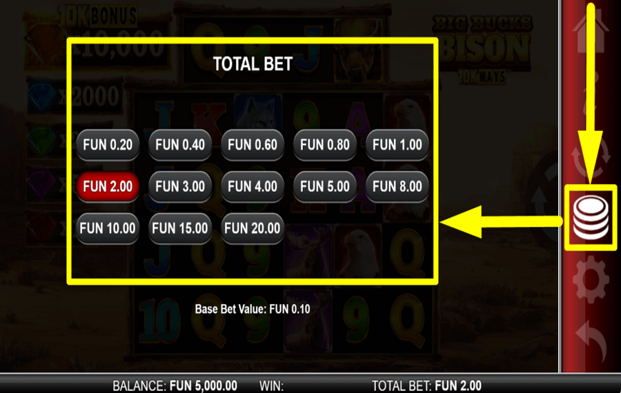 Big Bucks Bison 10k Ways ОПРЕДЕЛИТЕ СТАВКУ.