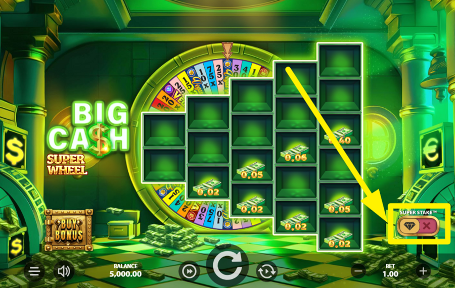 Big Cash Super Wheel ВЫБИРАЙТЕ СУПЕРСТАВКУ.