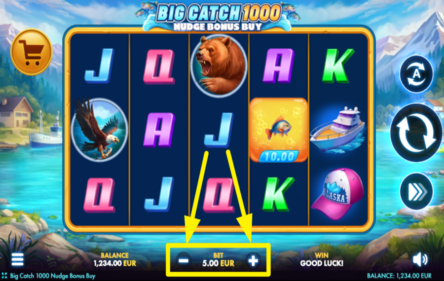 Big Catch 1000 Nudge Bonus Buy SPECIFY YOUR WAGER.