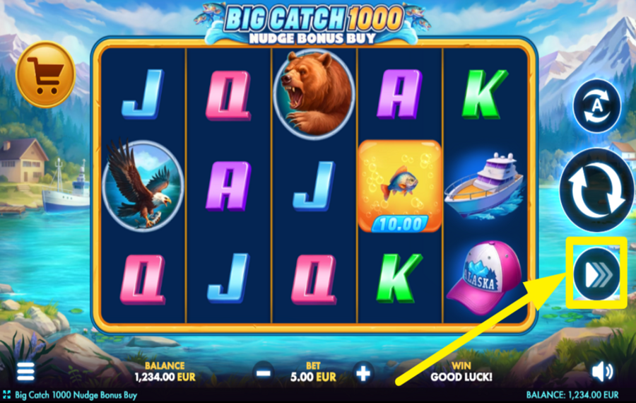 Big Catch 1000 Nudge Bonus Buy UNLEASH TURBO CHARGE.