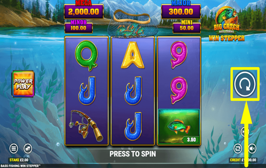 Big Catch Bass Fishing Win Stepper НАЧНИТЕ АЗАРТНЫЕ ИГРЫ.