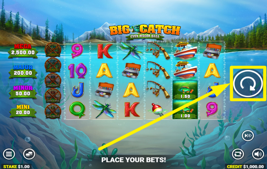 Big Catch Even Bigger Bass Machen Sie mit beim Spinnen.