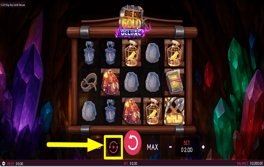 Big Dig Gold Deluxe GIRAR AUTOMÁTICAMENTE.