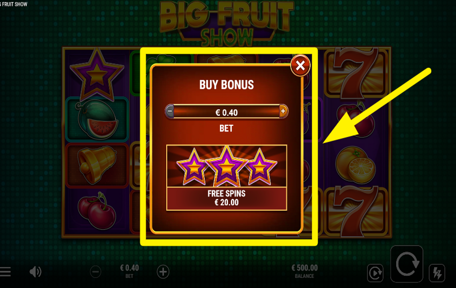 Big Fruit Show COMPRAR GIROS GRATIS.