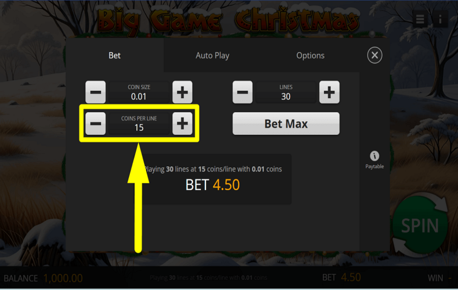 Big Game Christmas ARRANGE YOUR COINS.